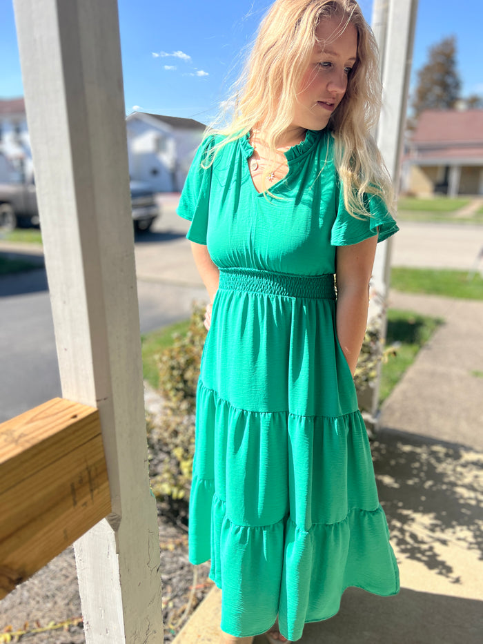 Cotie Tiered Maxi with Side Pockets.