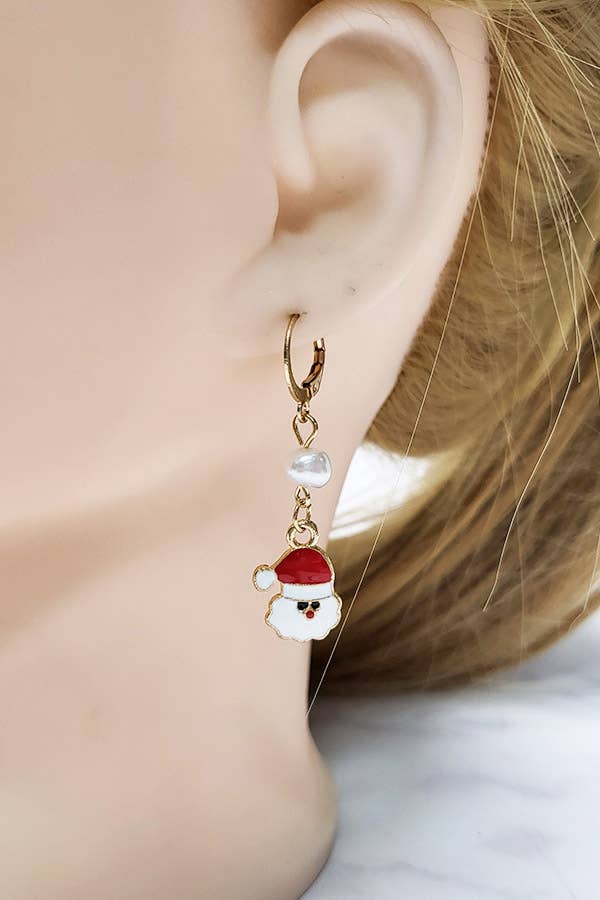 Christmas Dangle Huggie Earring Set