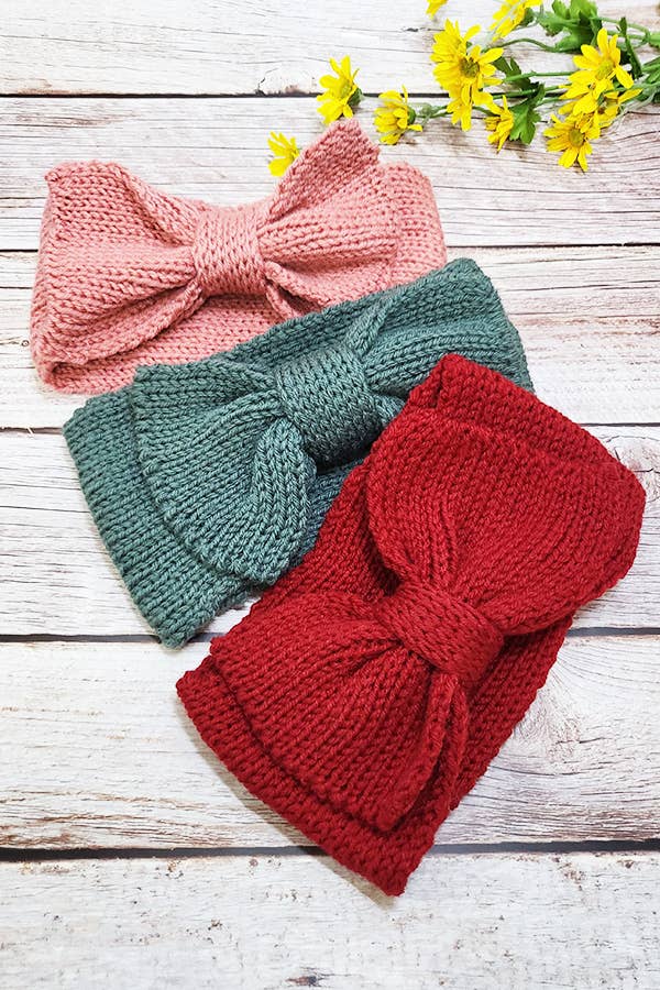 Winter Ribbon Knotted Head Wrap