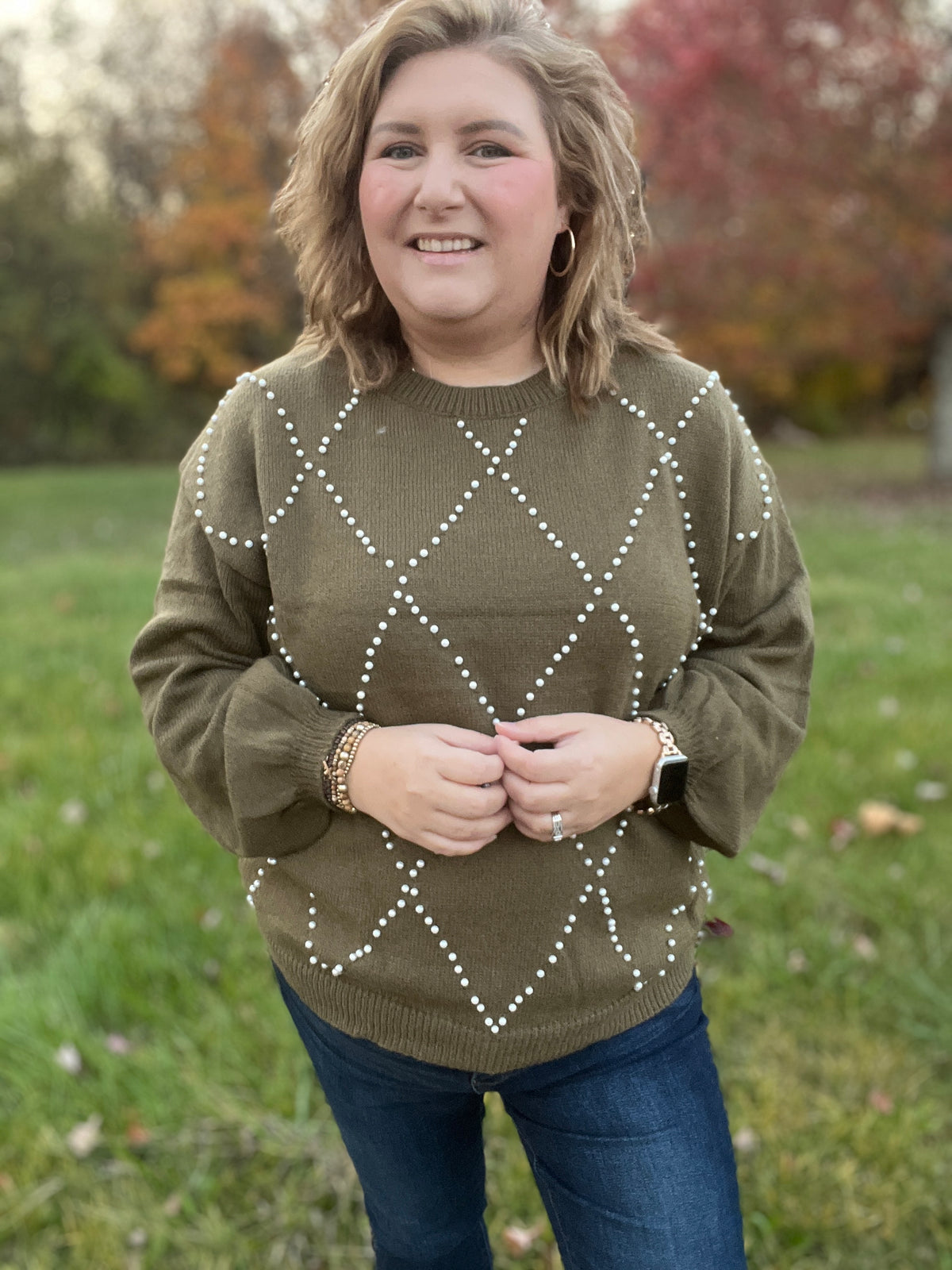Vivian Pearl Accent Sweater