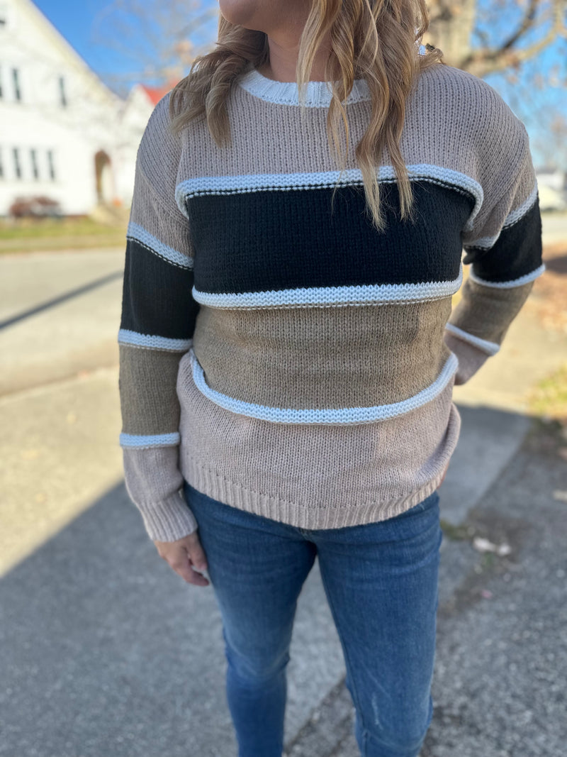 Deanna Color Block Sweater