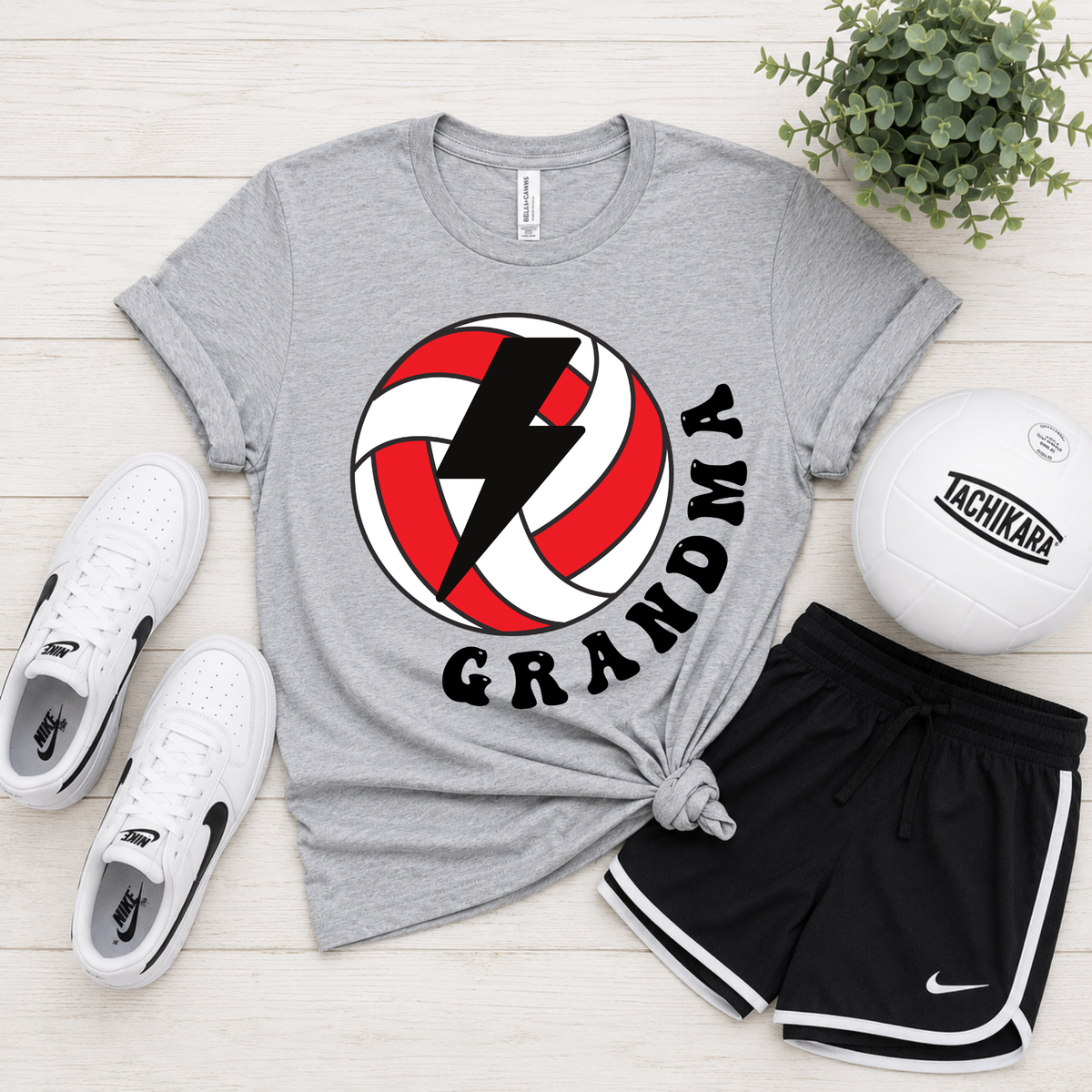 Volleyball Bubble Letters Tee