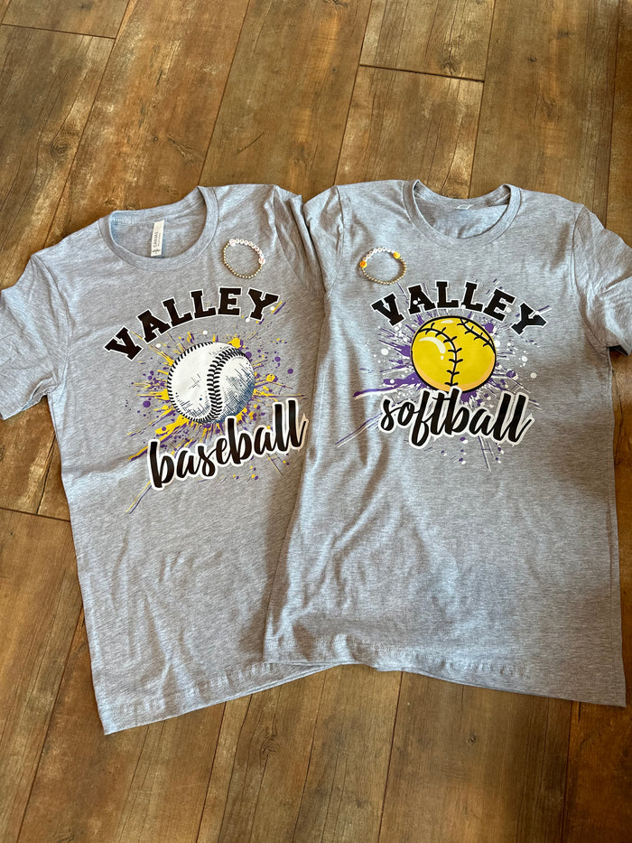 Valley Baseball/Softball Tee