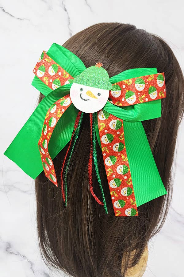 Christmas Shimmer Cheer Hair Bow