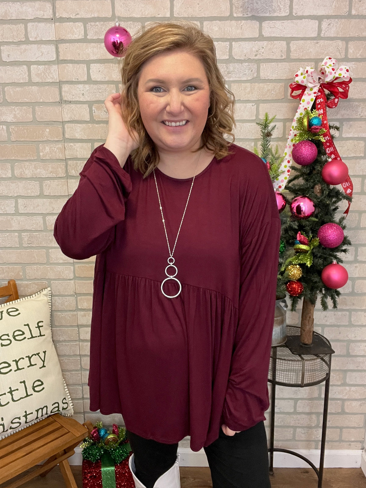 DOORBUSTER- Tiered Flowy Top (1XL-3XL ONLY)