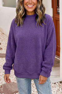 Game Day Oversize Reversible Mock Neck Sweatshirt | S-4X: Light Grey / Missy / M
