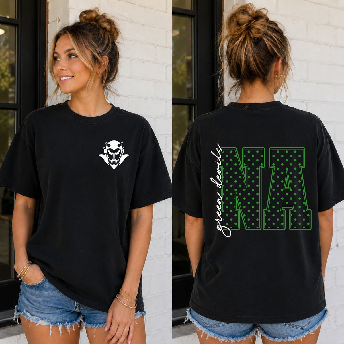 North Adams Polka Dot Initial Tee