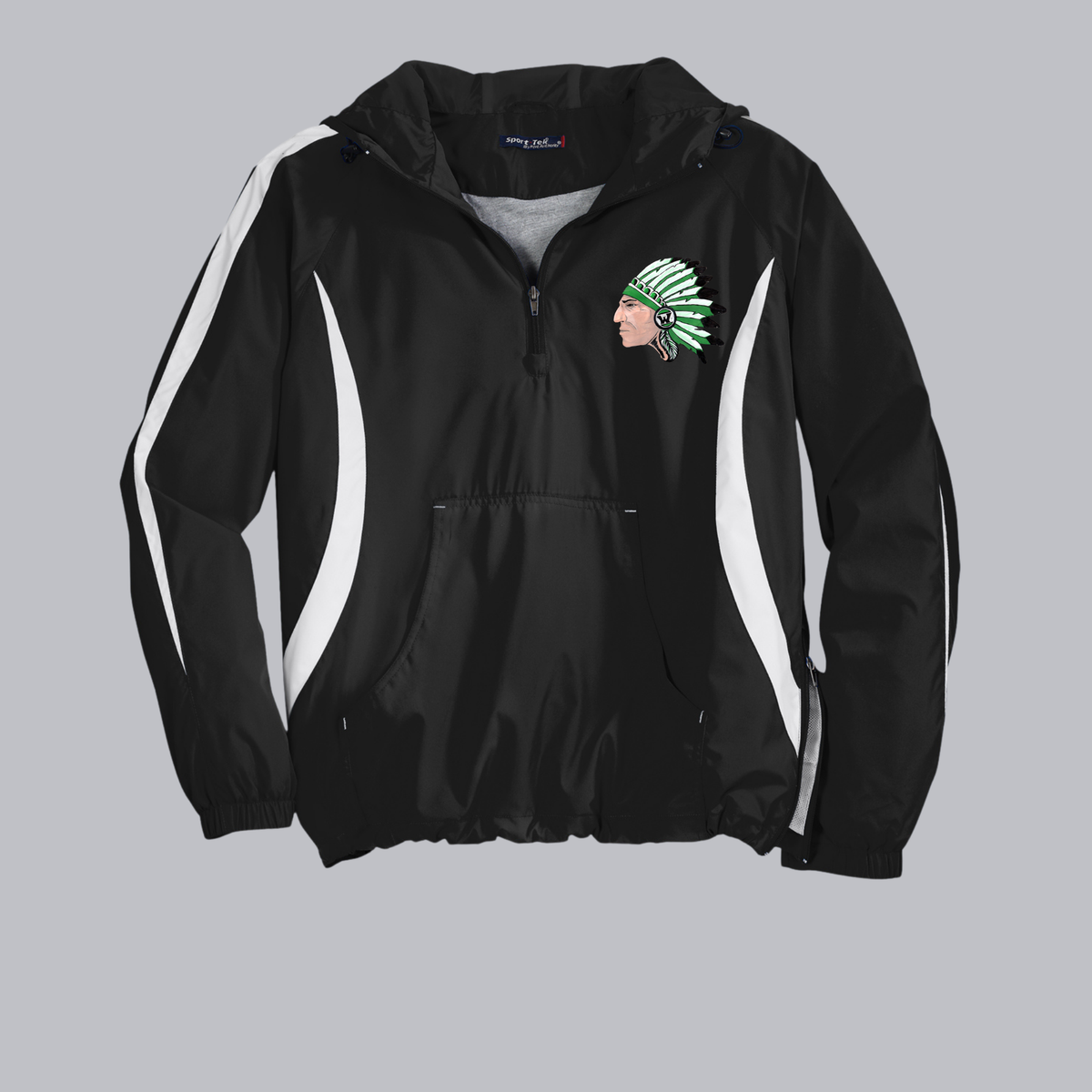 Colorblock Sport Jacket with Hood (front design only)