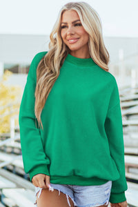 Game Day Oversize Reversible Mock Neck Sweatshirt | S-4X: Light Grey / Missy / M