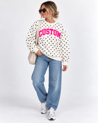 CUSTOM Polka Dot Blank Crewnecks : 2X