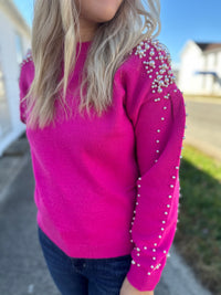 Grace Pearl Beaded Sweater