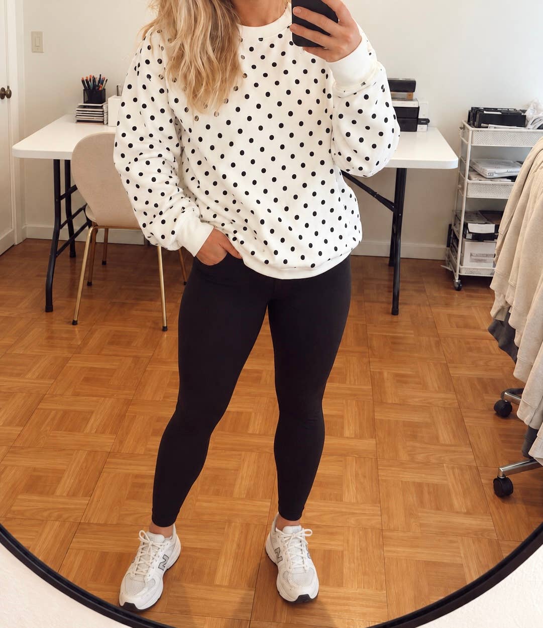 CUSTOM Polka Dot Blank Crewnecks : M