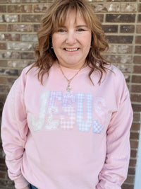 Jesus Patchwork Crewneck