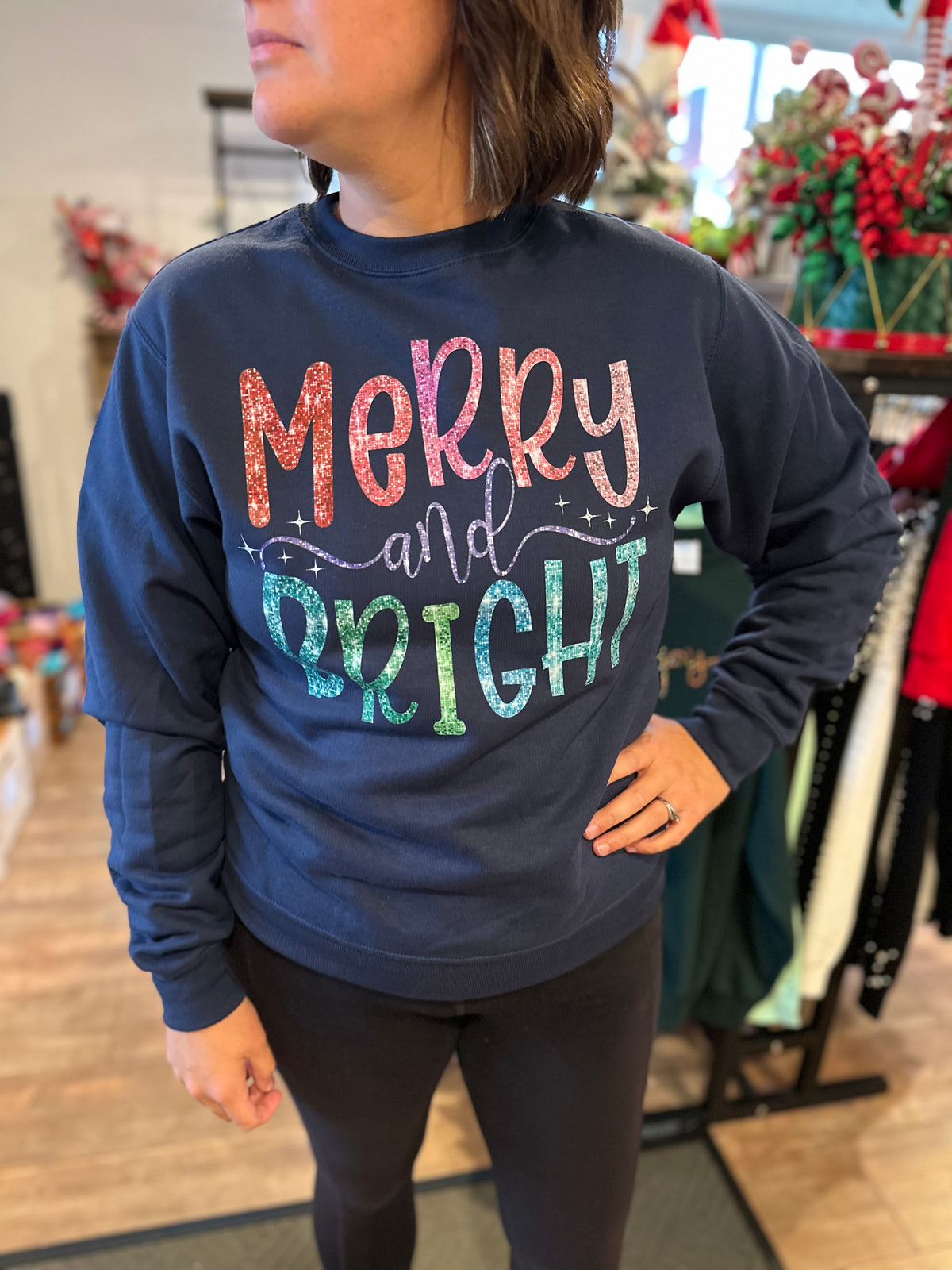 Merry and Bright Crewneck Sweatshirt