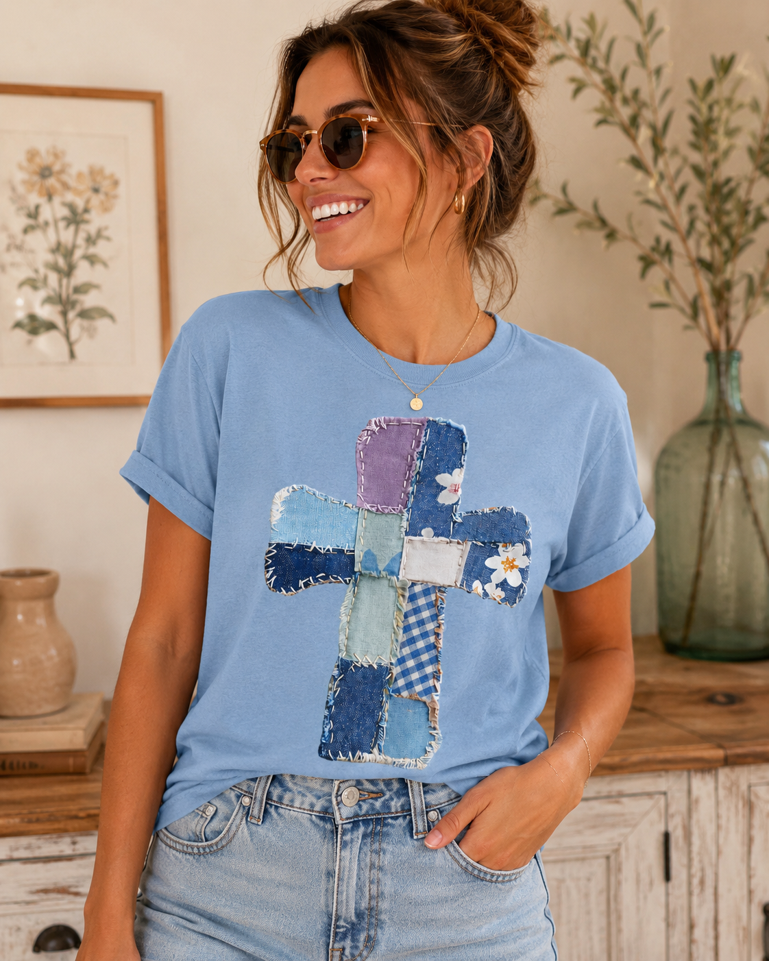 Patchwork Cross Tee