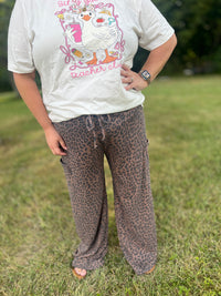 Jamie Ribbed Print Joggers