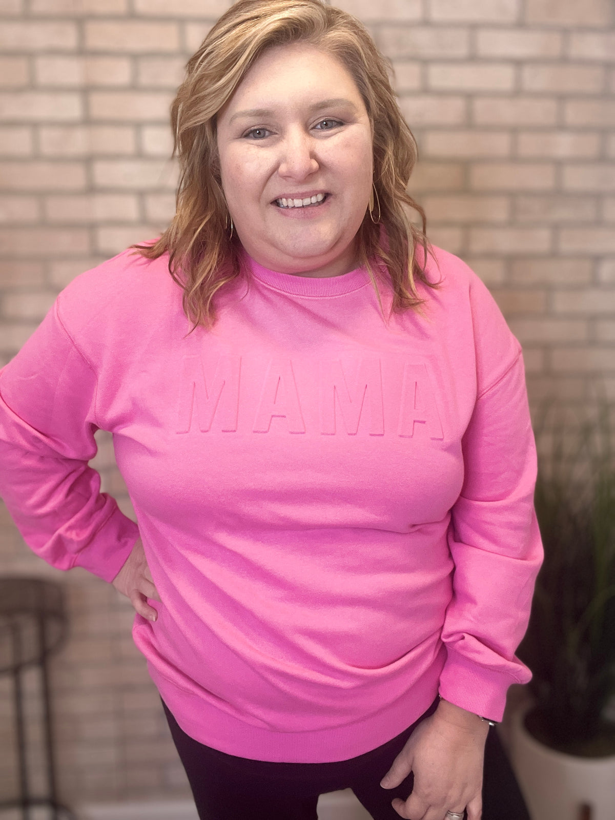 Bright Pink Mama Sweatshirt