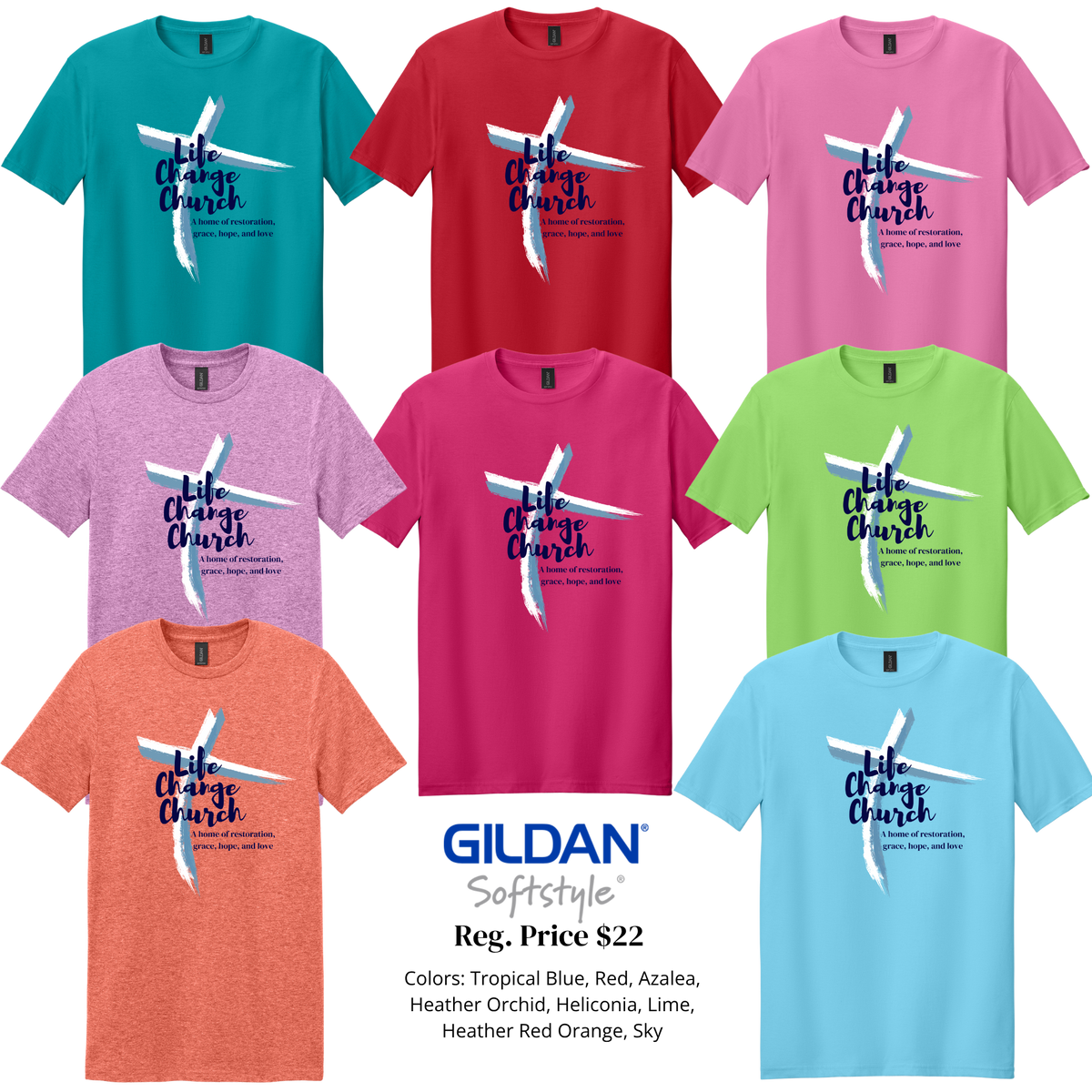 Life Change Gildan Softstyle Summer Tee