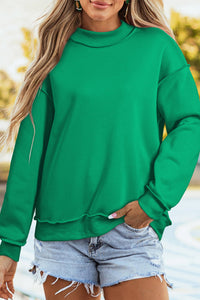 Game Day Oversize Reversible Mock Neck Sweatshirt | S-4X: Light Grey / Missy / XL