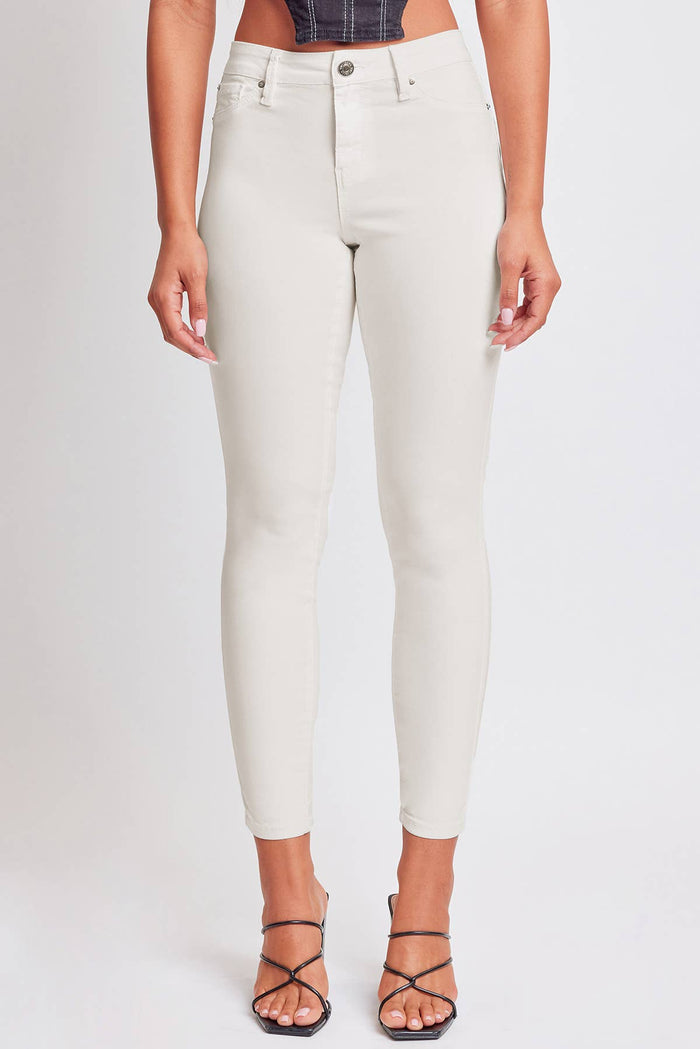 Ivory Hyperstretch Mid-Rise Skinny Jean