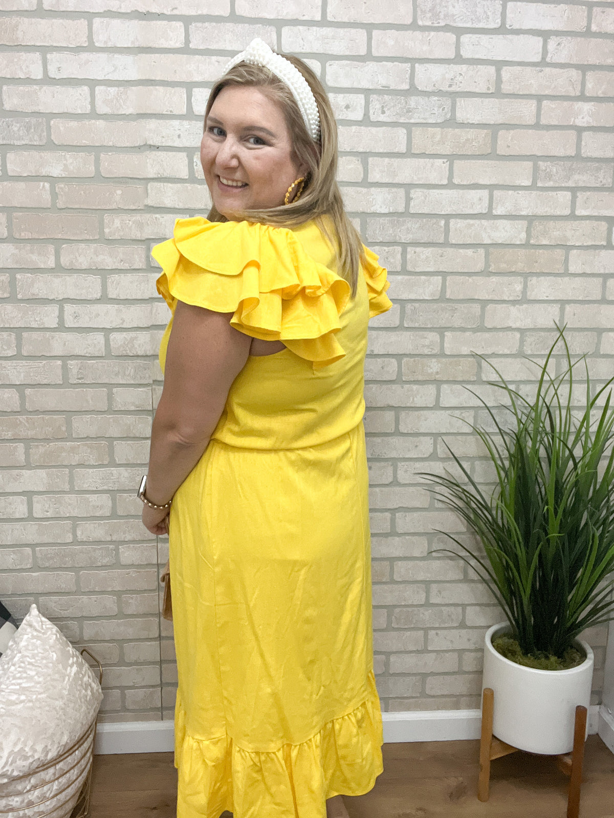 Melody Yellow Dress (1x-3x)