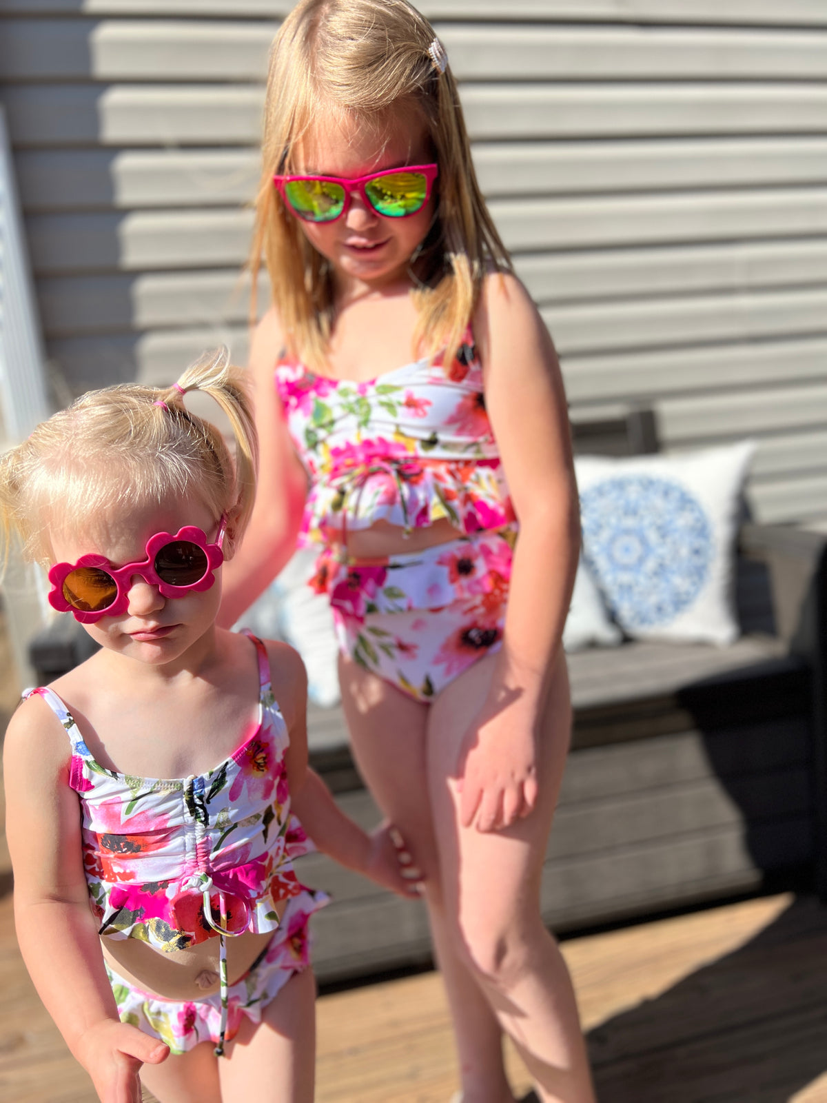 Floral Kids Swimsuit Set