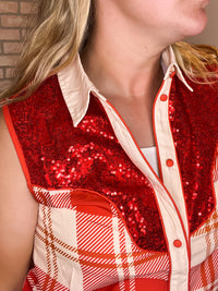 Dolly Yee-Haw Sparkly Button Down