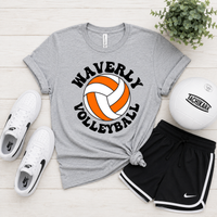 Volleyball Bubble Letters Tee