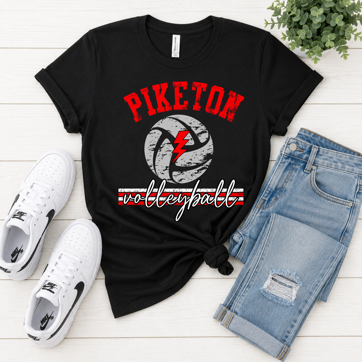 Distressed Volleyball Tee