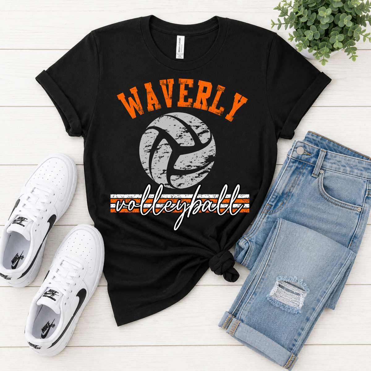 Distressed Volleyball Tee