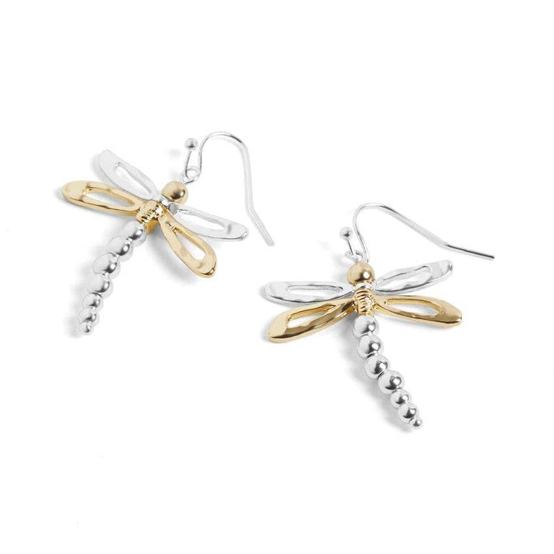 Mixed Metal Dragonfly Earrings - Mother’s Day