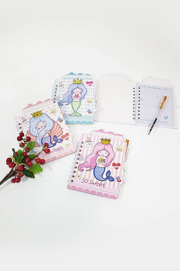 Mermaid Notepad with Pen