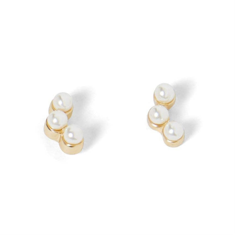 Trinity Pearl Stud Earrings