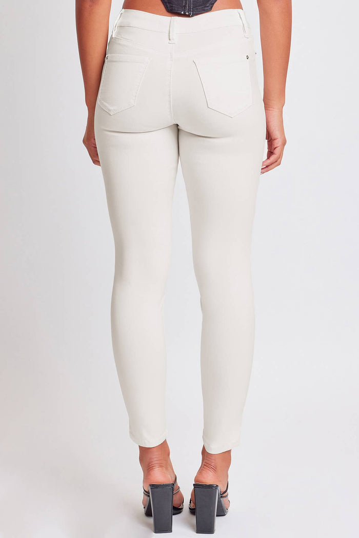 Ivory Hyperstretch Mid-Rise Skinny Jean