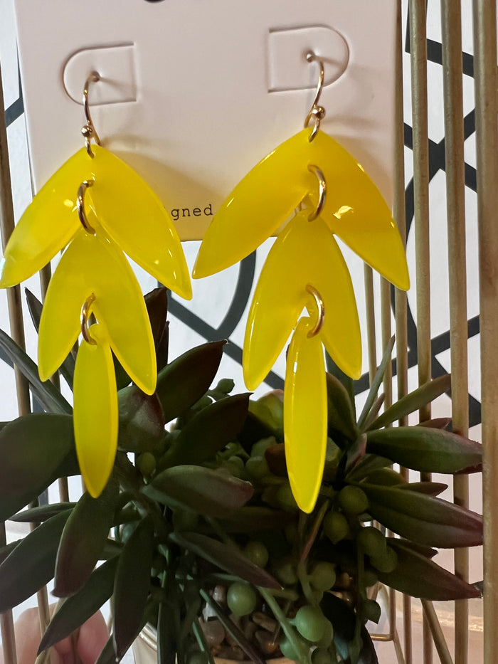 Yellow Dangle Earrings