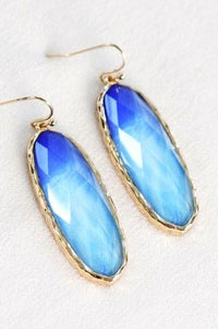 Drop Earrings with Colored Stone